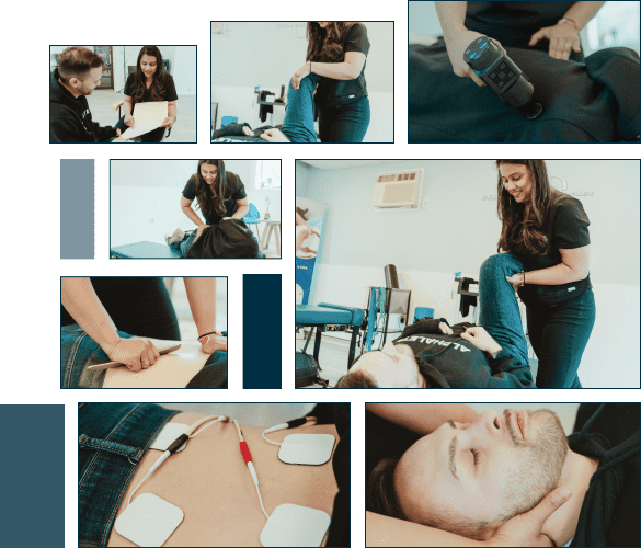 Dr. Patel using various chiropractic techniques