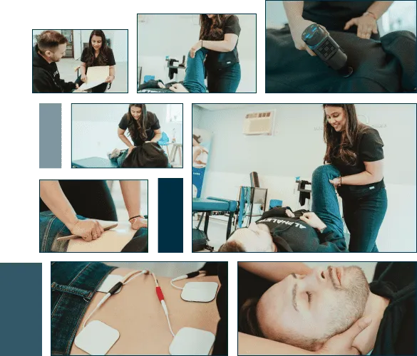 Dr. Patel using various chiropractic techniques